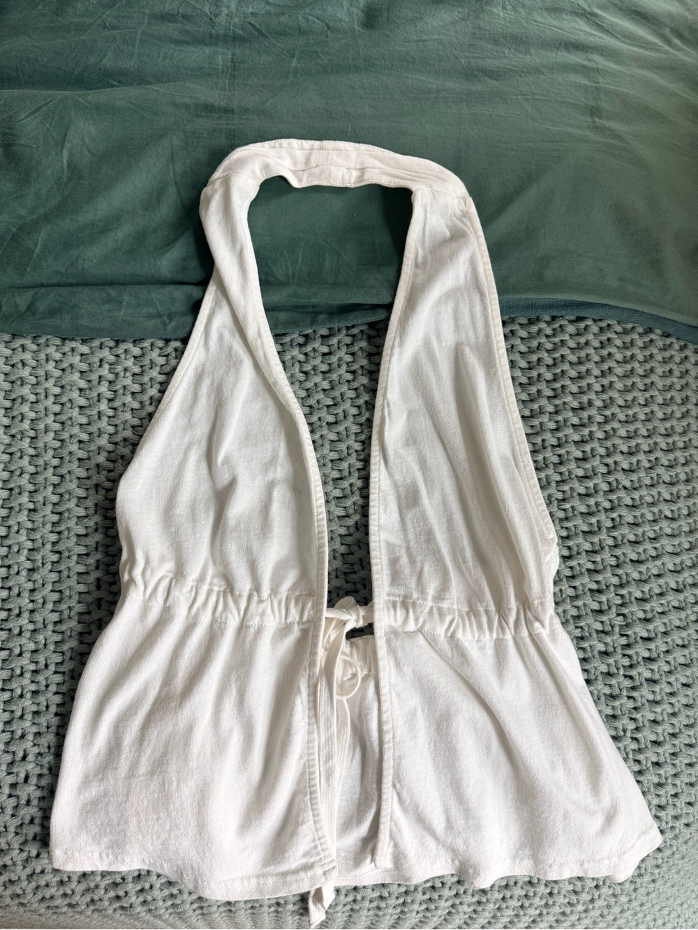 Free People White Allegra Halter Top